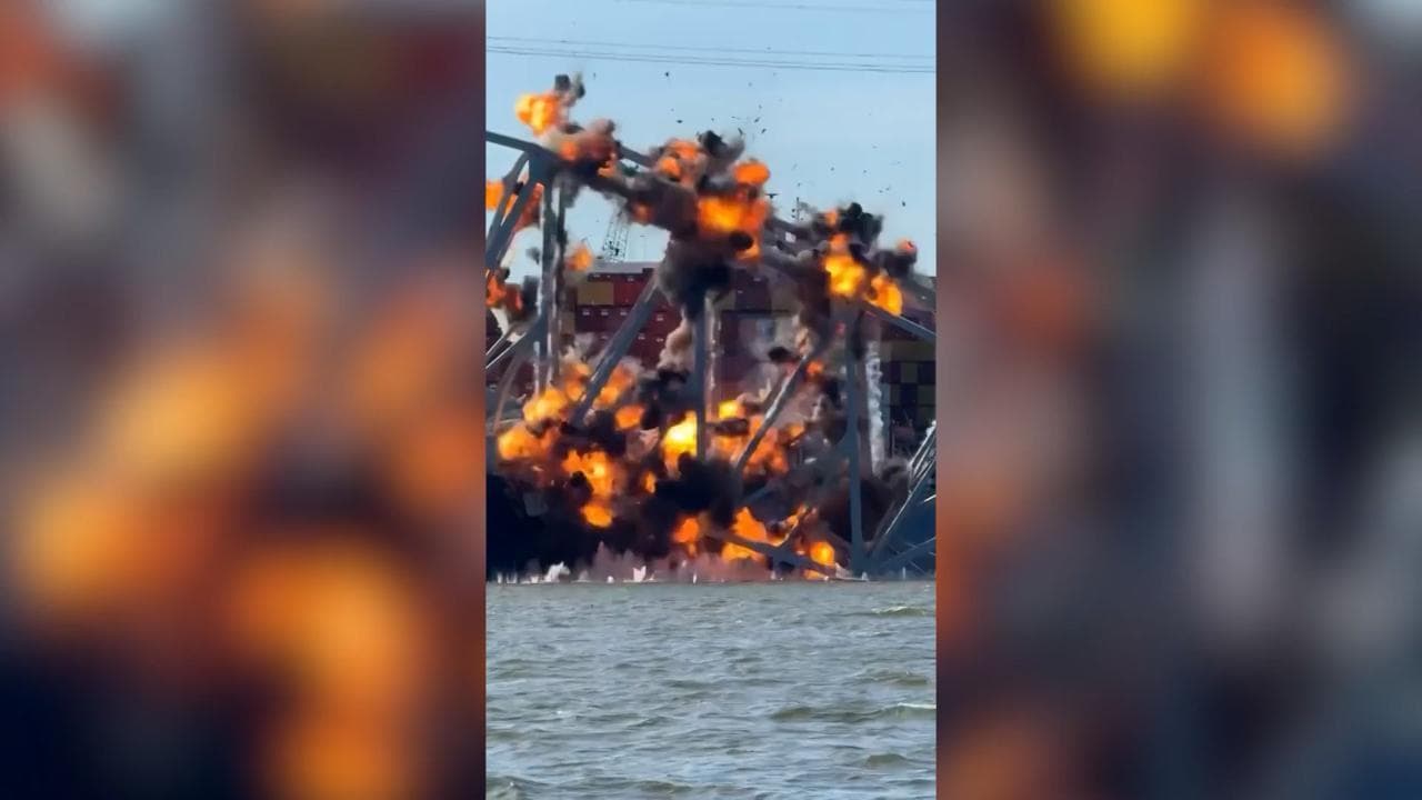 Baltimora, il Key Bridge non esiste più: fatti esplodere gli ultimi resti del ponte crollato