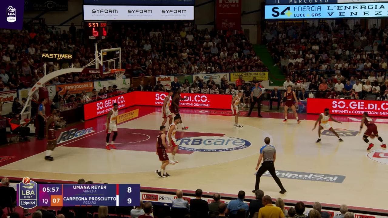 Basket serie A, gli highlights di Umana Reyer Venezia - Carpegna Prosciutto Pesaro