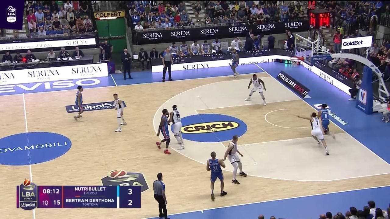 Basket serie A, gli highlights di Nutribullet Treviso - Bertram Tortona