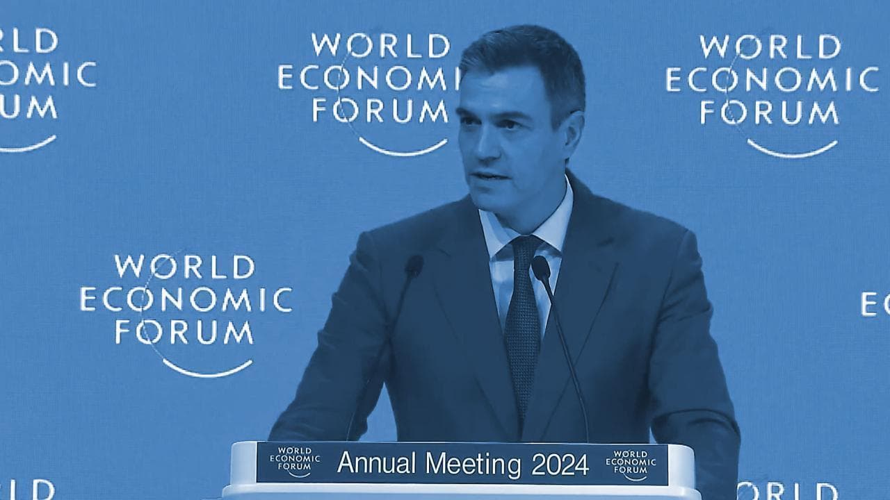 Sánchez a Davos: "Competitività economica e benessere dei cittadini non sono incompatibili"