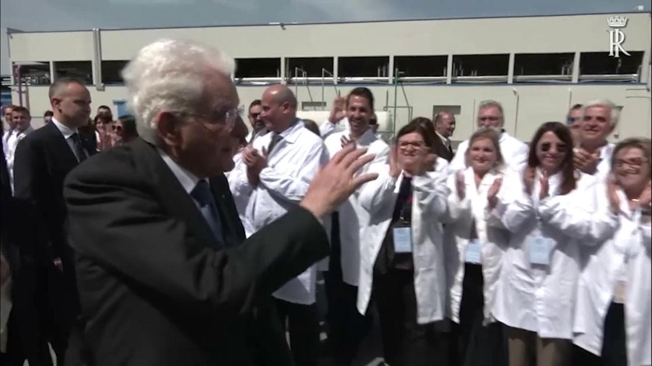 Primo maggio, Mattarella in visita ai lavoratori dello stabilimento Gias in Calabria