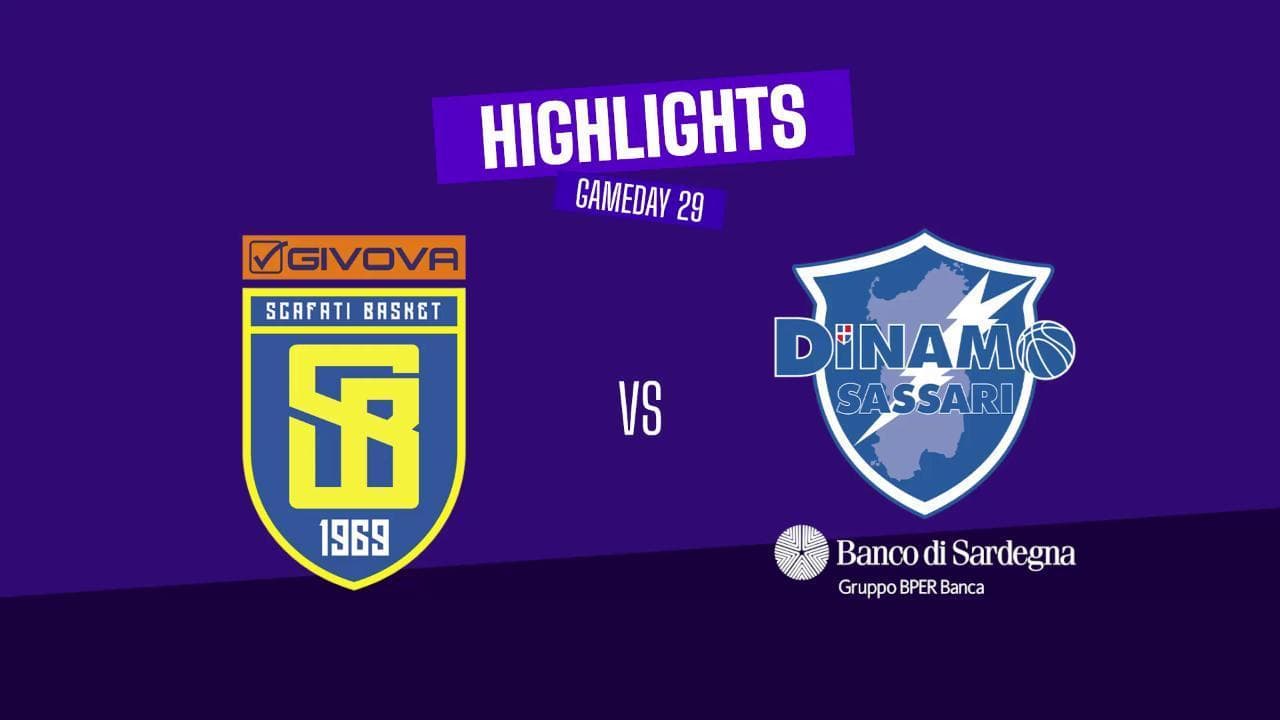Basket Serie A, gli highlights di Givova Scafati Basket-Banco di Sardegna Dinamo Sassari