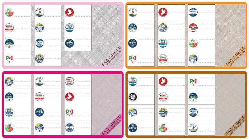 Europee, ecco come saranno le schede elettorali per il voto dell’8 e 9 giugno