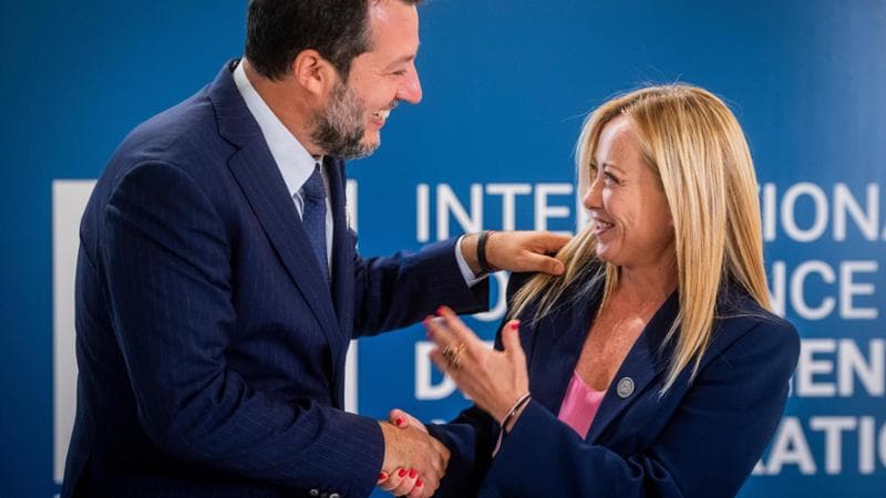 Giorgia Meloni e Matteo Salvini
