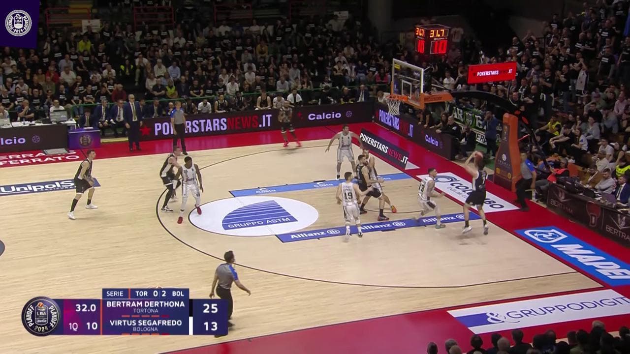 Basket Serie A, gli highlights di Bertram Derthona Tortona-Virtus Segafredo Bologna