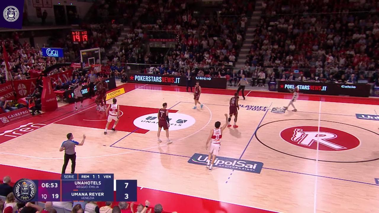 Basket Serie A, gli highlights di UnaHotels Reggio Emilia - Umana Reyer Venezia