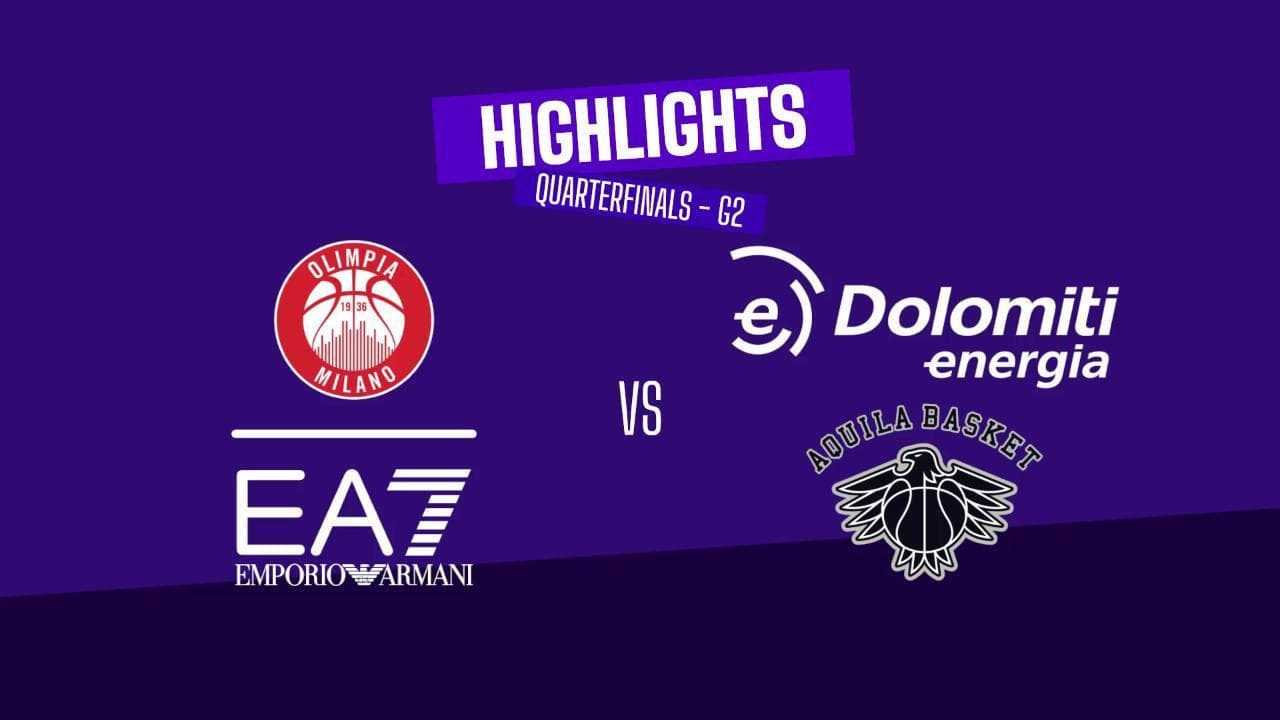 Basket Serie A, gli highlights di EA7 Emporio Armani Milano-Dolomiti Energia Trentino