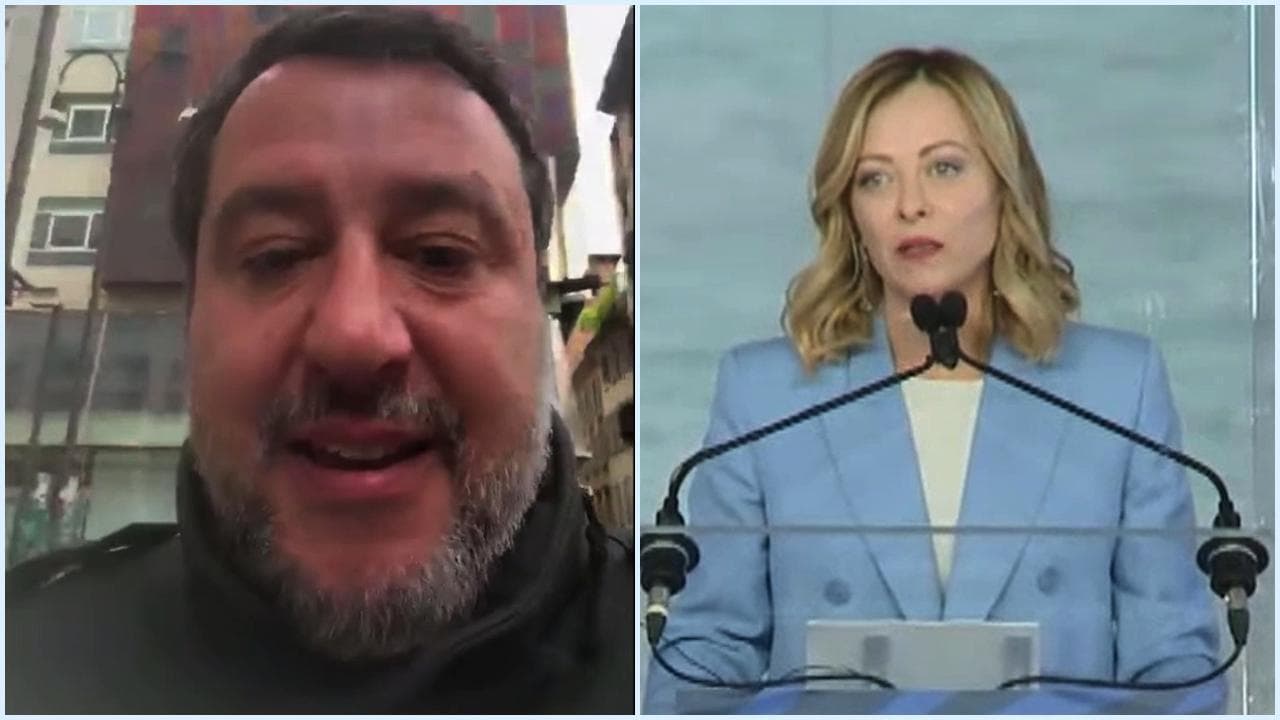 FdI, Salvini si collega con la figlia e Meloni ironizza: "Grazie anche se hai preferito il ponte a noi"