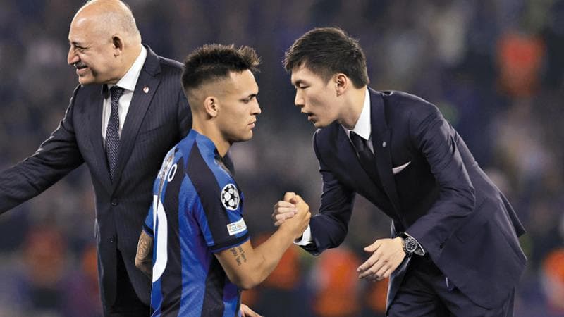 Steven Zhang con Lautaro Martinez&nbsp;
