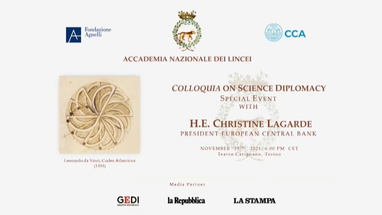 Colloquia Lincei, lectio magistralis della presidente della Bce Christine Lagarde