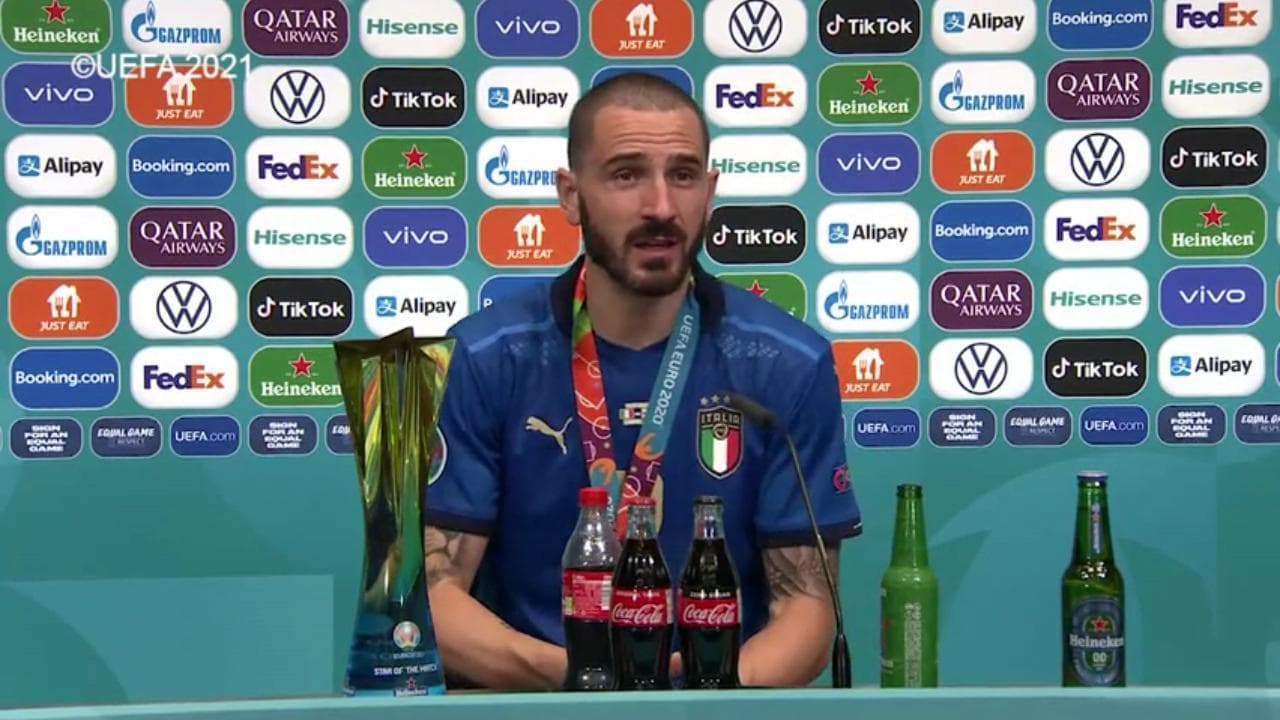 Euro2020, Bonucci: "Altro che 'It's Coming Home', la coppa prende un aereo e viaggia verso Roma"