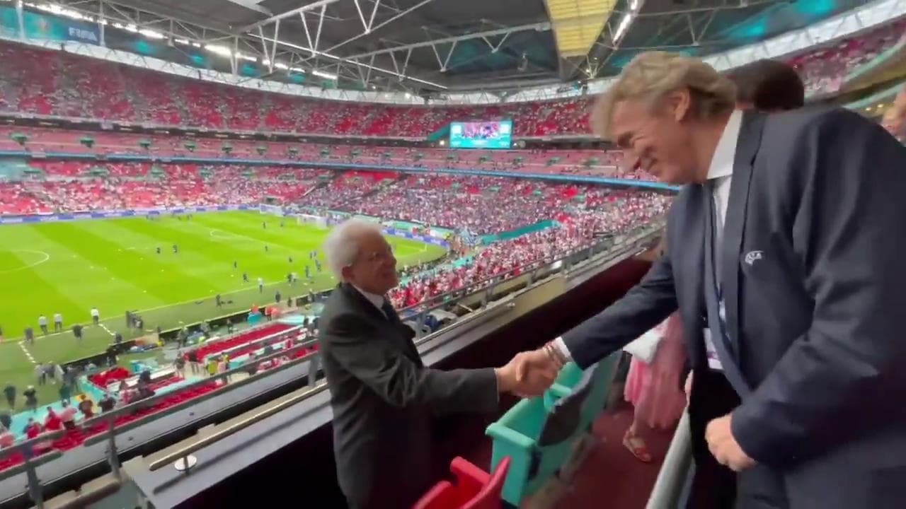 Euro2020, Inghilterra-Italia: l'arrivo di Mattarella a Wembley