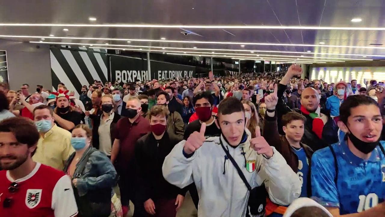Euro 2020, i cori degli italiani a Wembley dopo la sfida con l'Austria: "Non temiamo nessuno"