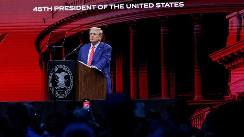 Dallas, Texas (Stati Uniti), 18 maggio: Donald Trump alla convention annuale della National Rifle Association (Nra)