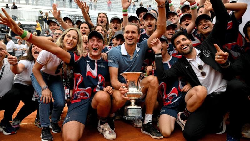 I festeggiamenti per Alexander Zverev