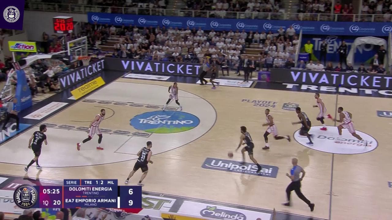 Basket, Serie A, gli highlights di Dolomiti Energia Trentino-EA7 Emporio Armani Milano