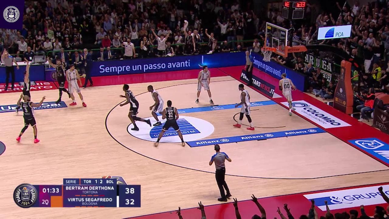 Basket Serie A, gli highlights di Bertram Tortona - Virtus Bologna