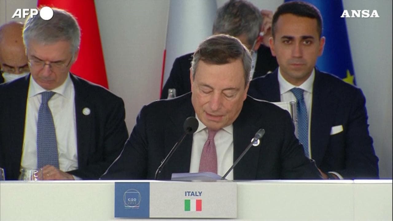 G20, Draghi: "Le decisioni di oggi avranno un impatto sul successo della Cop26"