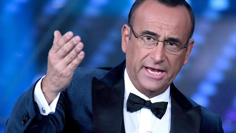 Carlo Conti a Sanremo nel 2017
