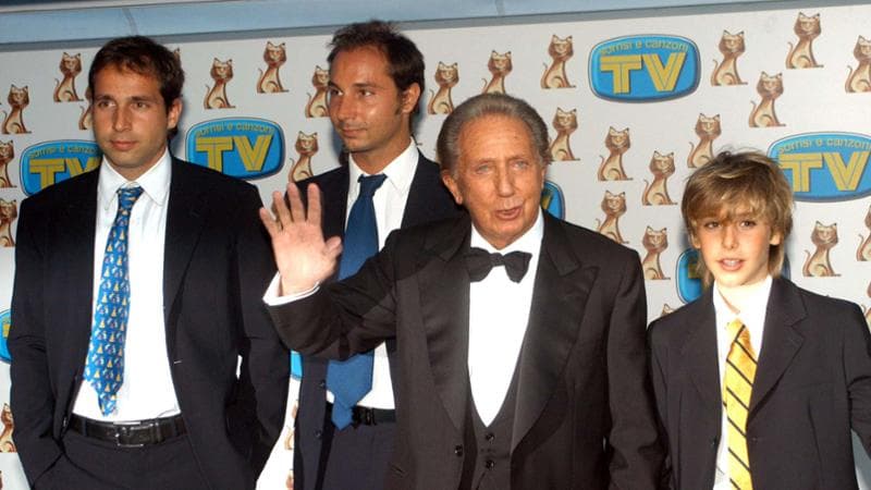 Mike Bongiorno con i figli
