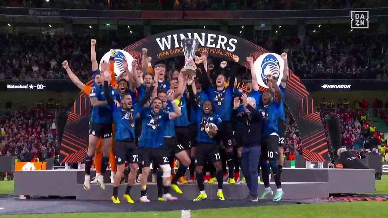 L'Atalanta alza al cielo di Dublino il trofeo dell'Europa League