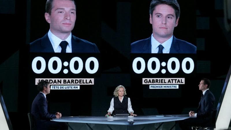 Attal contro Bardella, il duello tv riapre le speranze dei macronisti per le europee