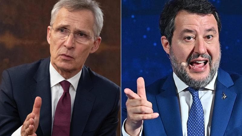 Salvini sulla proposta Stoltenberg: “Si dimetta, mai attacchi contro Mosca”. Ma sulle armi a Kiev il governo è diviso