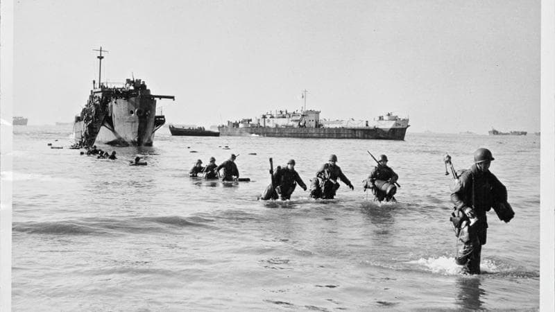 Le truppe americane sbarcano vicino ad&nbsp;Anzio il 22 gennaio&nbsp;1944&nbsp;(Archive Photos/Getty Images)
