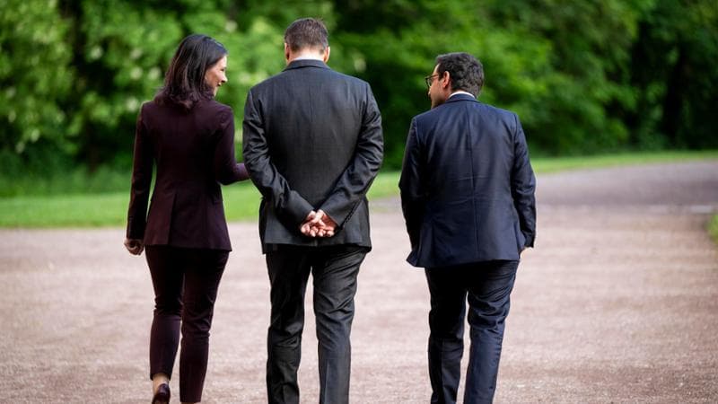 Annalena Baerbock, Radoslaw Sikorski e Stephane Sejourne