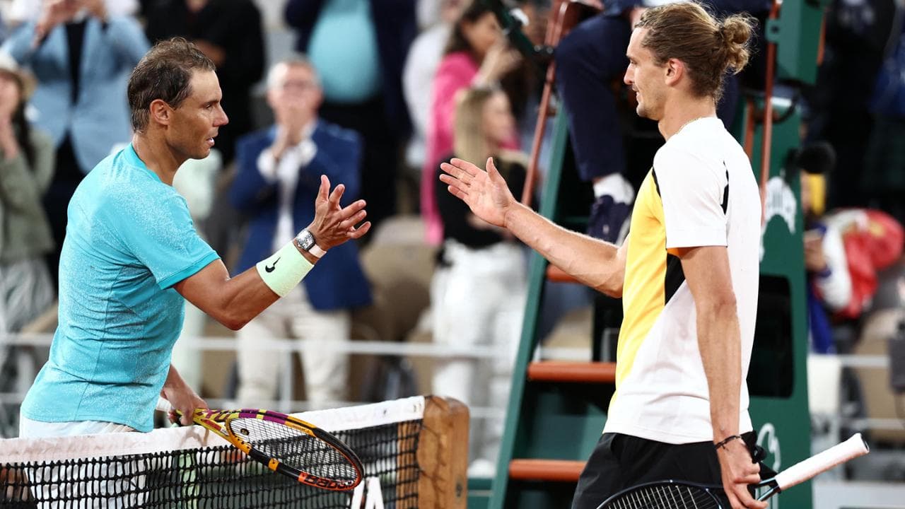 Il saluto a fine match tra Nadal e Zverev