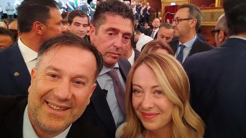 Giorgia Meloni e Giuseppe Milazzo