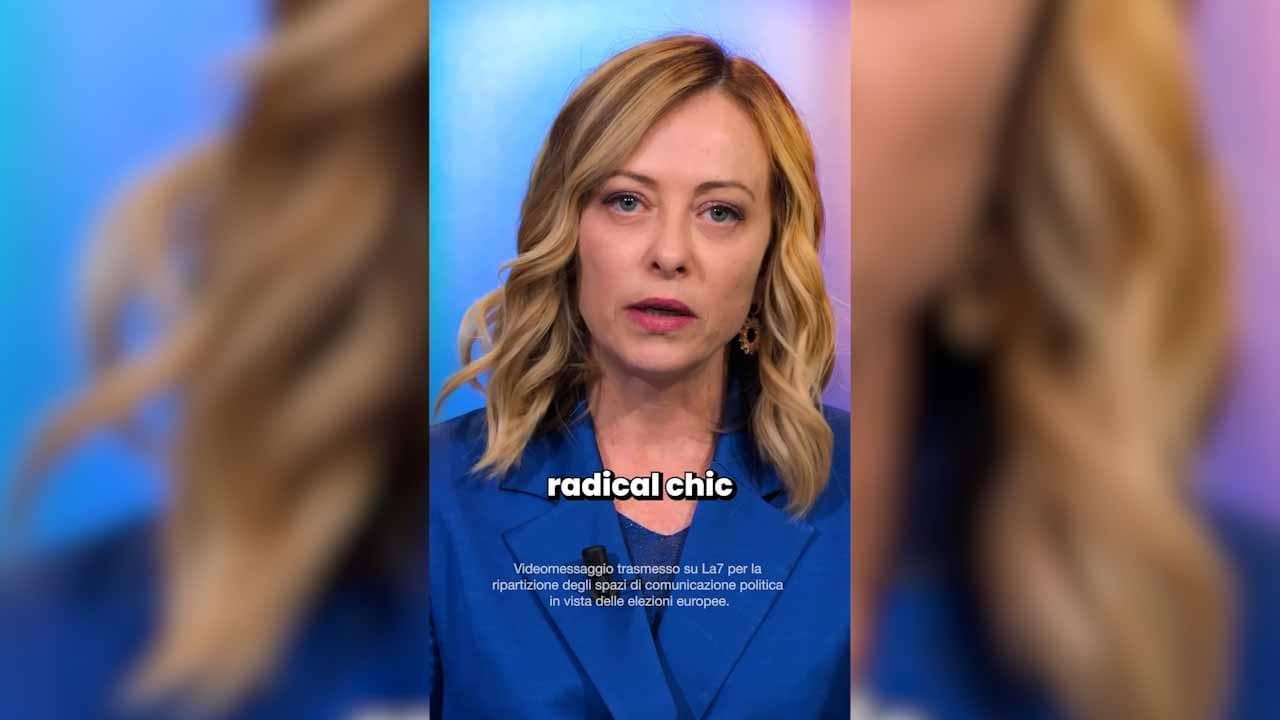 Meloni nello spot 'punge' La7: "Alle europee non decidono i radical chic". Formigli: "Insulta milioni di italiani"