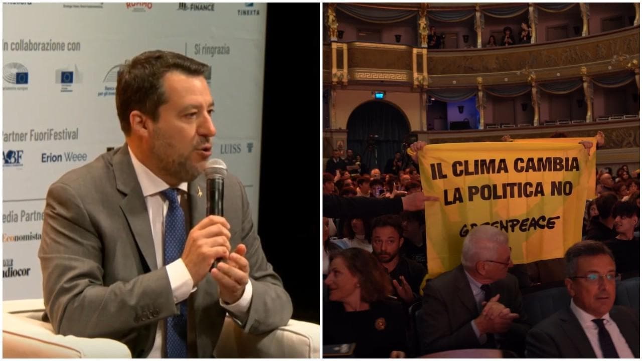 Trento, attivisti di Greenpeace contro Salvini che replica: "Volete auto elettriche prodotte in Cina"