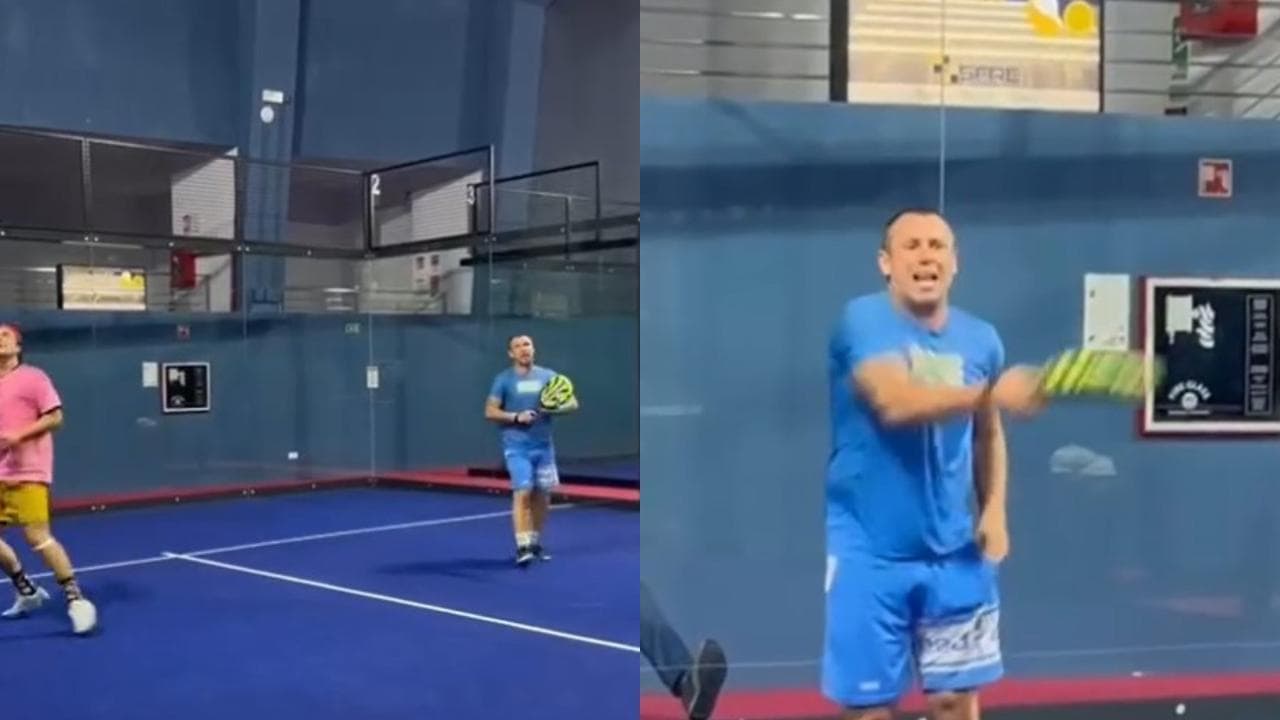 Cassano s'infuria con Ventola per gli errori commessi giocando a padel