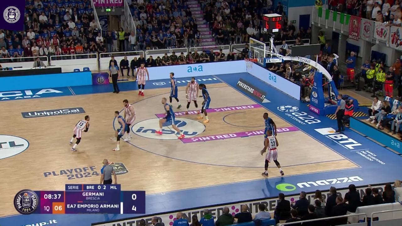 Basket serie A, gli highlights di Germani Brescia - EA7 Emporio Armani Milano