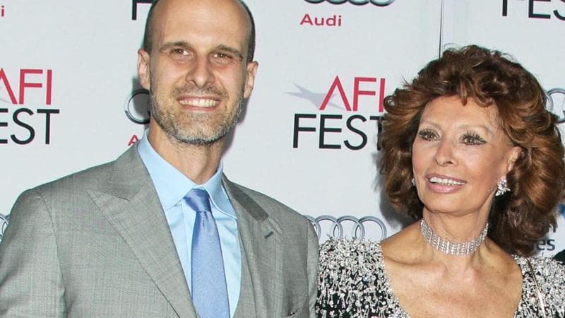 Sophia Loren con il figlio Edoardo Ponti
