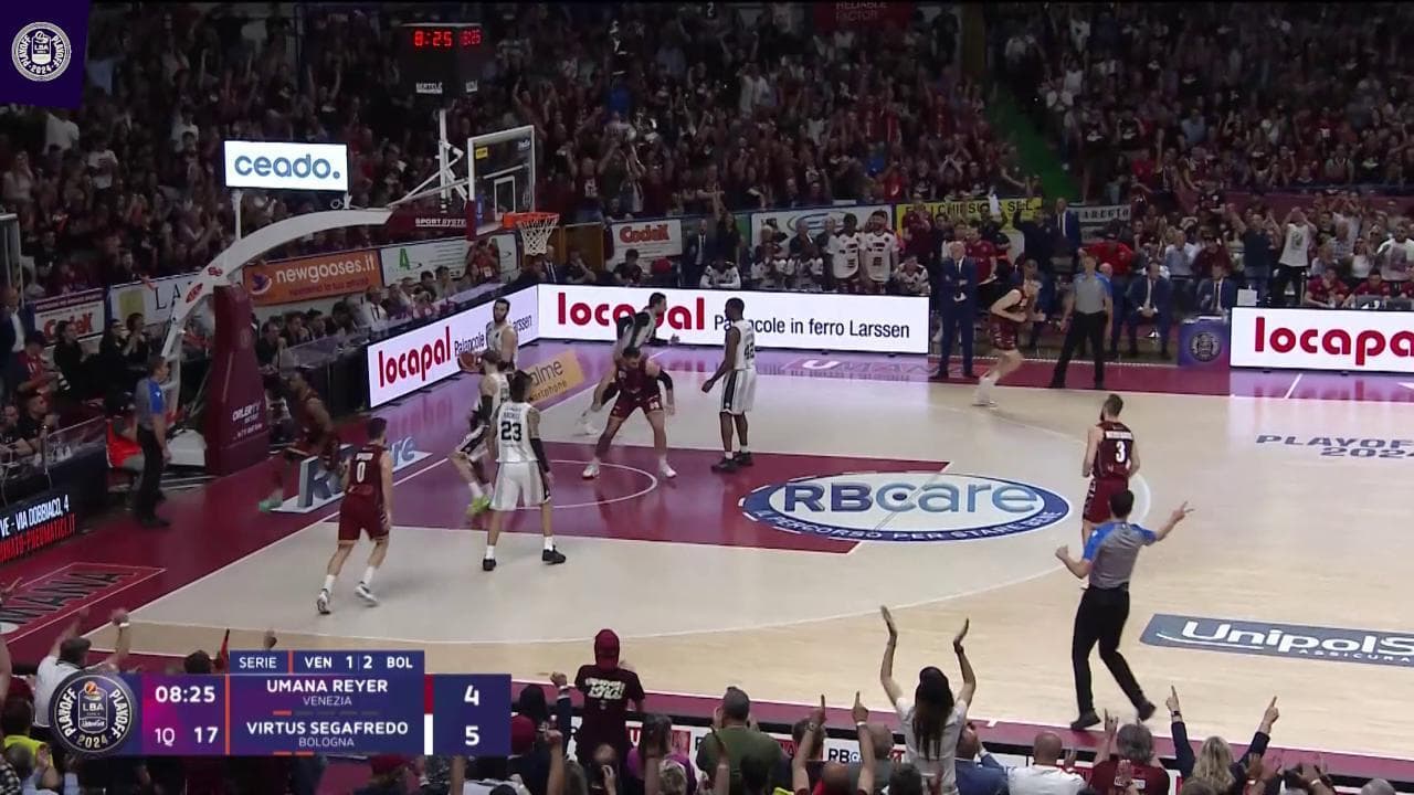 Basket serie A, gli highlights di Umana Reyer Venezia - Virtus Segafredo Bologna