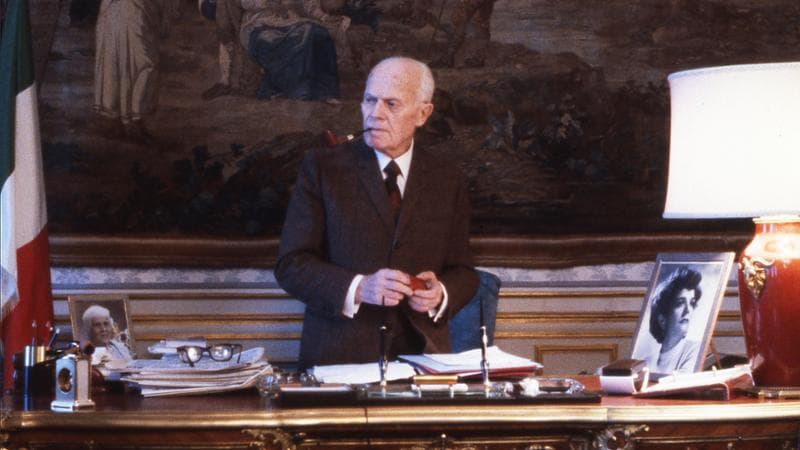 Il presidente della Repubblica&nbsp;Sandro Pertini al Quirinale
