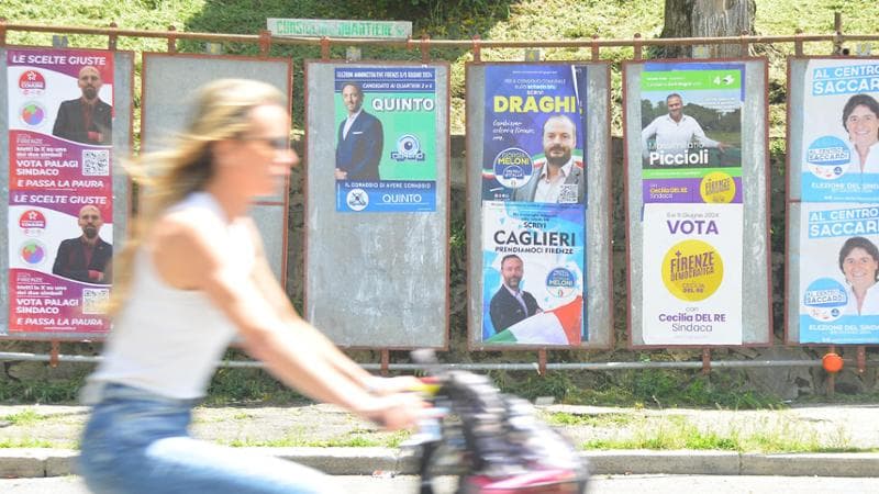 FIRENZE - manifesti elettorali in varie parti della città 
Andrea Ruggeri/CGE Fotogiornalismo