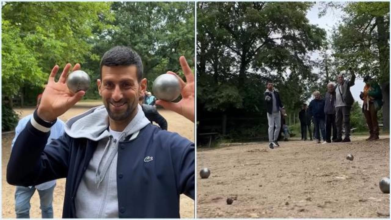 Pausa relax per Novak Djokovic: il numero 1 del tennis si dà alle bocce a Parigi