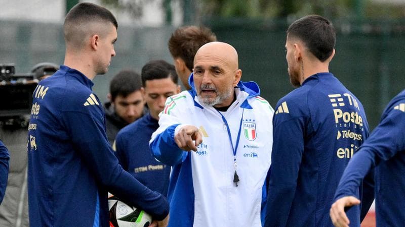 Spalletti in allenamento