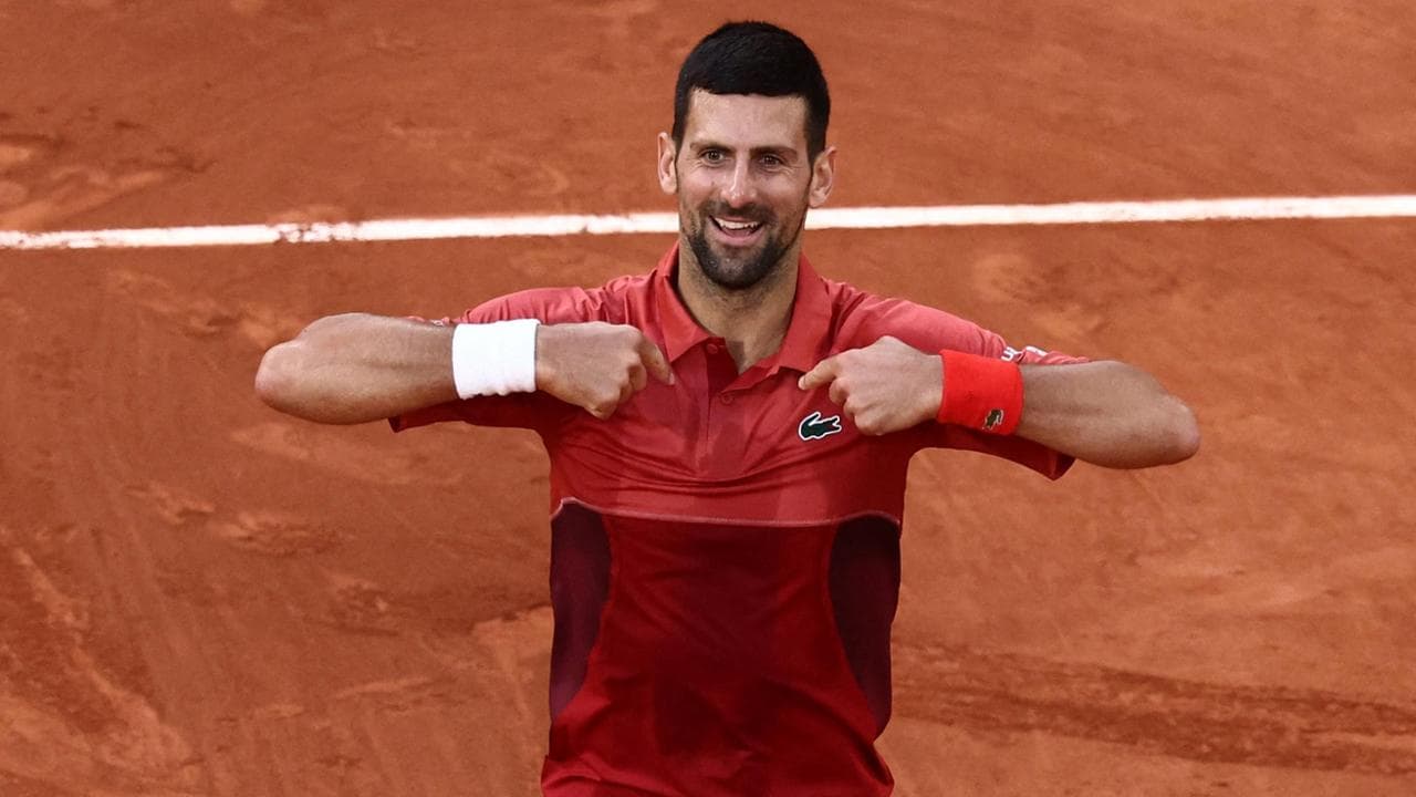 Djokovic esulta a fine match