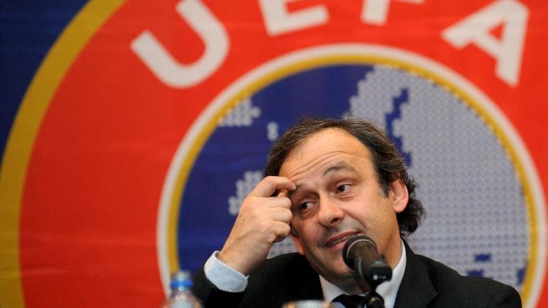 Michel Platini quando era presidente dell'Uefa
