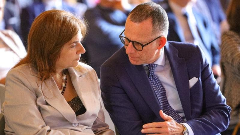 La dg Inps Valeria Vittimberga e il presidente Inps Gabriele Fava