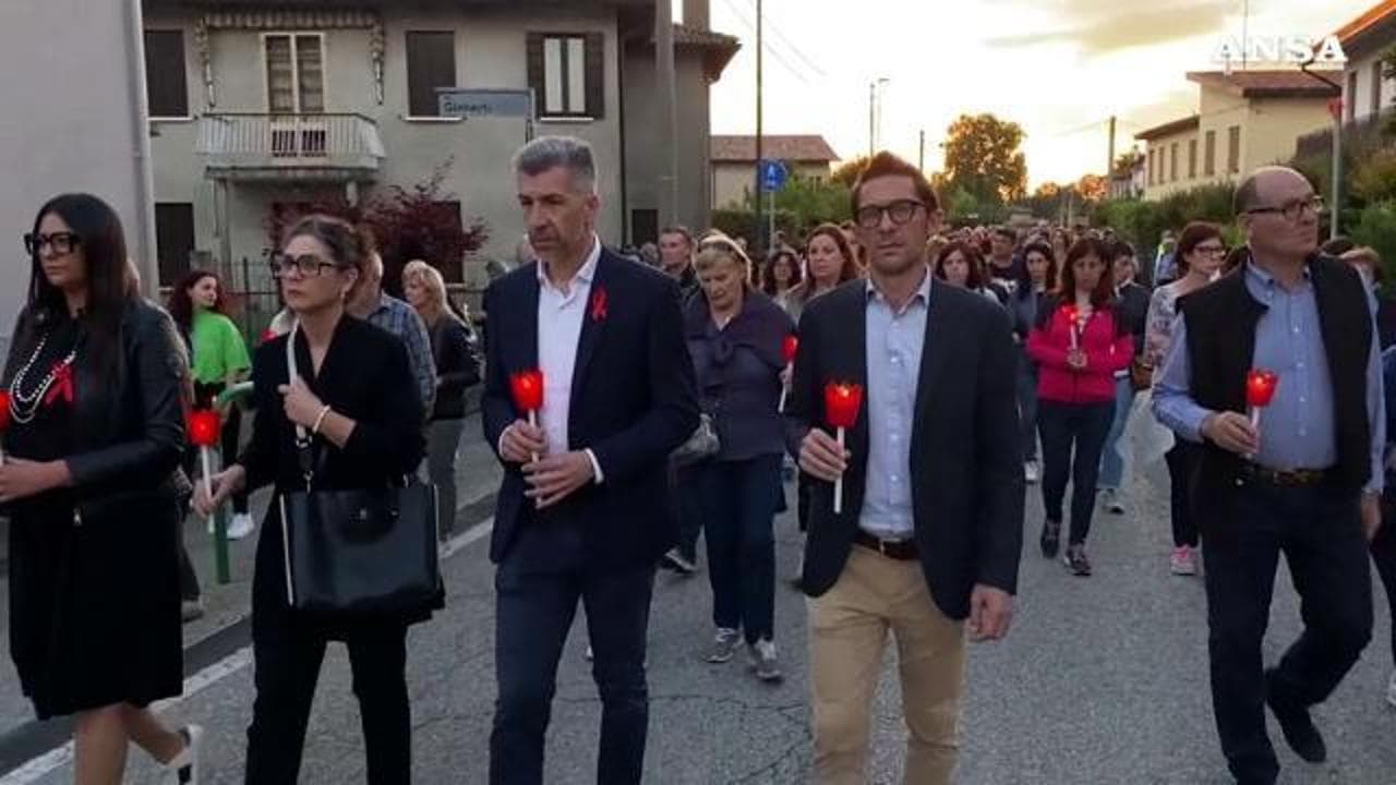 Femminicidio di Giada Zanola: in duemila alla fiaccolata, anche Gino Cecchettin