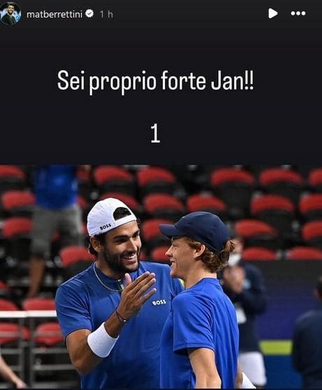 Il post su Instagram di Berrettini
