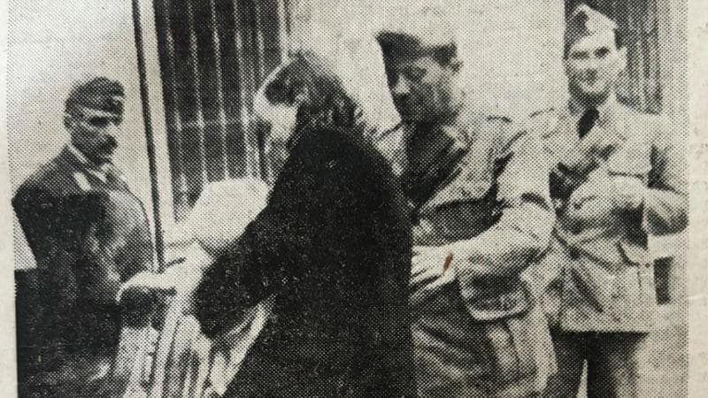 Caterina Bardina, arrestata per l’assassinio del padre a Contrada Camerana (Cuneo) nel 1947