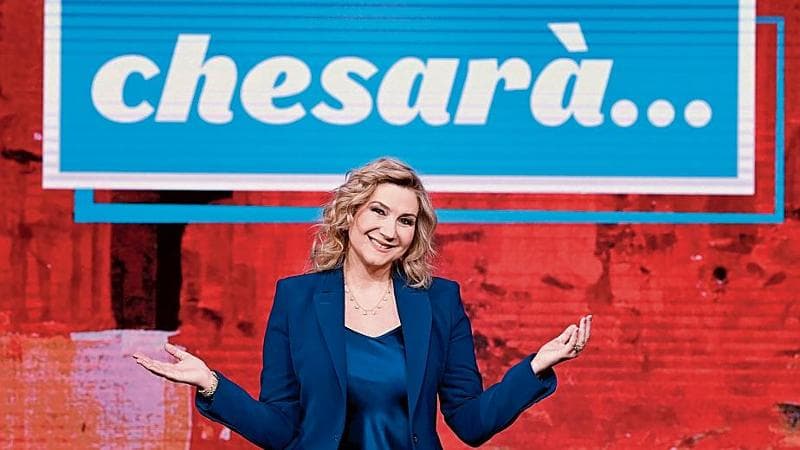 Serena Bortone durante la trasmissione televisiva Che sara' in onda su Rai Tre, Roma, 25 febbraio 2024. ANSA/RICCARDO ANTIMIANI