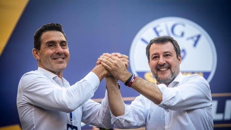 STRETTA DI MANO GELIDA A CERNOBBIO: SALVINI E VANNACCI IN UN INCONTRO SORPRENDENTE