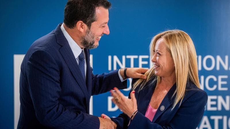 Matteo Salvini e Giorgia Meloni
